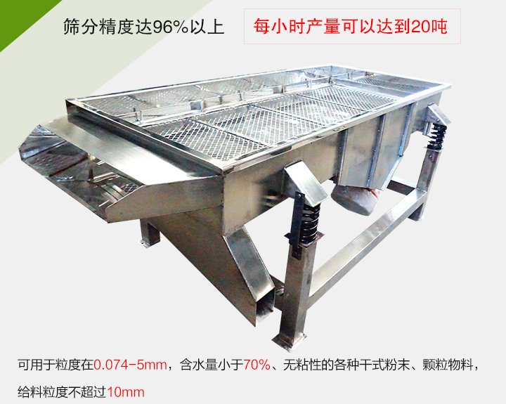 糧食篩分機(jī)各種干式粉末、顆粒物料，給料粒度不超過(guò)10mm